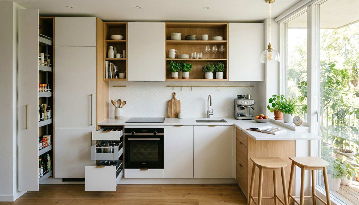 Maximiser l'espace d'une petite cuisine avec des astuces créatives
